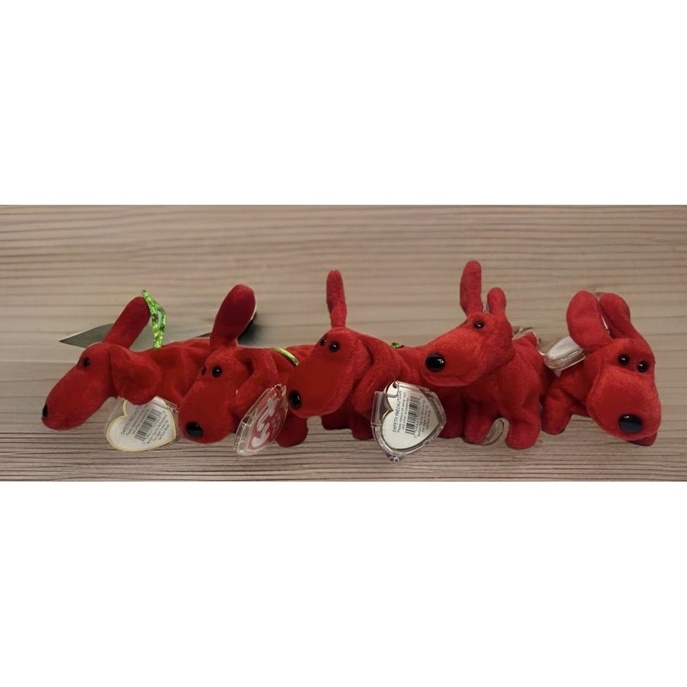NEW 5 Teenie Jingle  Beanies Rover  (Red‎ Dogs) So Adorable! - Picture 5 of 6